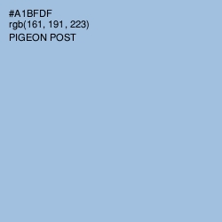 #A1BFDF - Pigeon Post Color Image